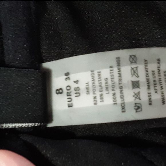 South beach mix and match knot bandeau bikini top size 4 small black - Picture 4 of 5